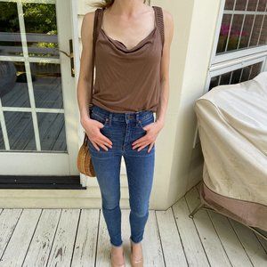 Banana Republic Milk Chocolate Silk Sleeveless Top